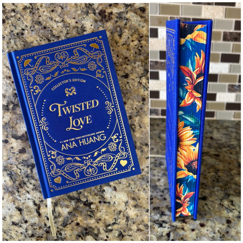 Ana Huang Twisted Love Hardcover Collector's Edition Sunflower Edges Blue Gold
